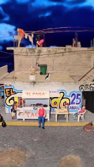 Maqueta de un barrio típico mexicano 