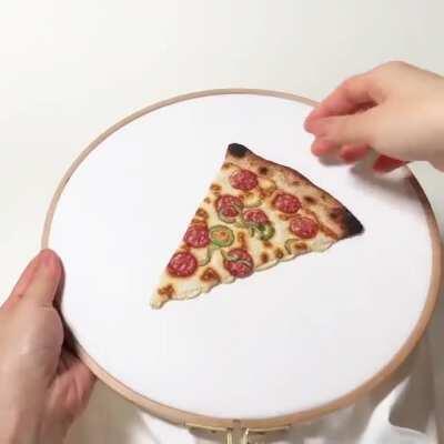 This Embroidery Pizza