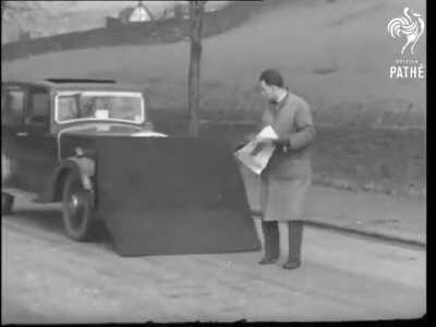 The Pedestrian Catcher, invented in 1932 to try to minimize pedestrian casualties