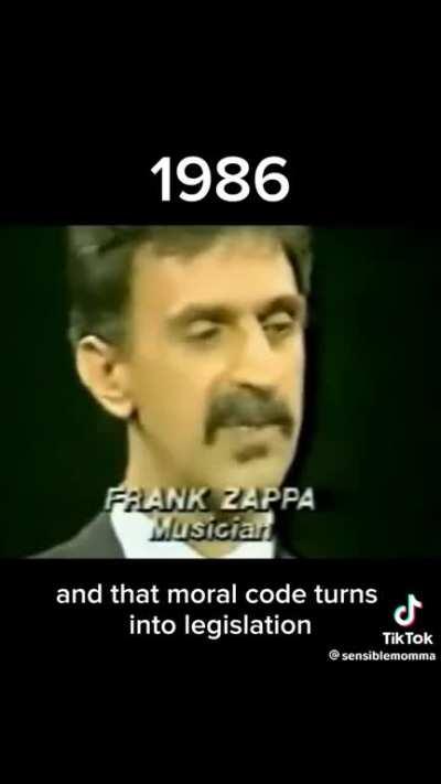 Frank Zappa warned us about Christfascism in 1986