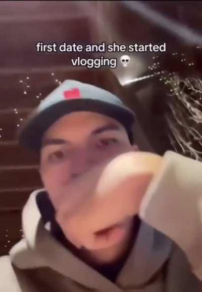 Was she vlogging about the date?