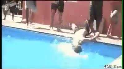 Dropping someone in a pool