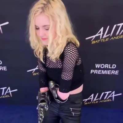 Bionic Girl Tilly Lockey ready to kick ass at the Alita: Battle Angel premier in London