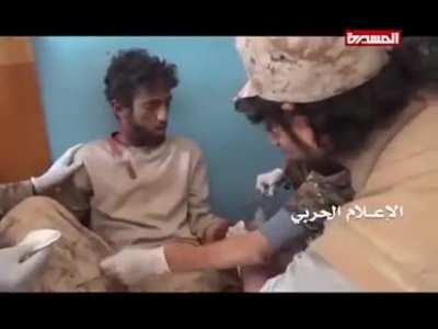 Yemen Houthis take surrendering hadi/saudi mercenaries provides medical treatment. Few saudi m113 destroyed.