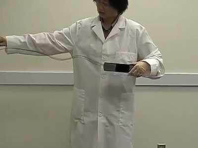 Demonstration of a light carbon nanotube, which 