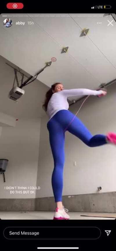 I think jumping rope is my new favorite thing from her 🍑