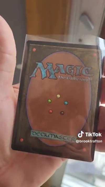 This shaky video was taken by the guy who pulled “The One Ring” Magic card, realizing he had just struck gold. He went on to sell it for $2,000,000.