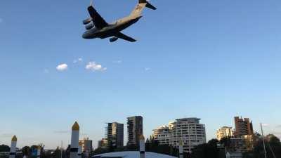 Thought I'd share my POV from the C17 that flew through Brisbane a while back.