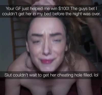 Your cheating slut helped me win!