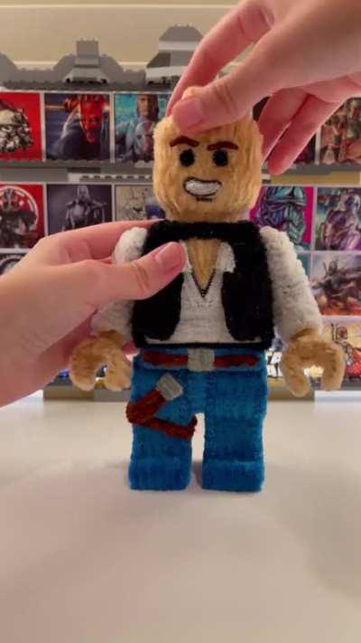 Made Lego Han Solo out of pipe cleaners