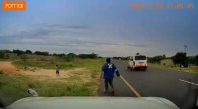 Crossing the road