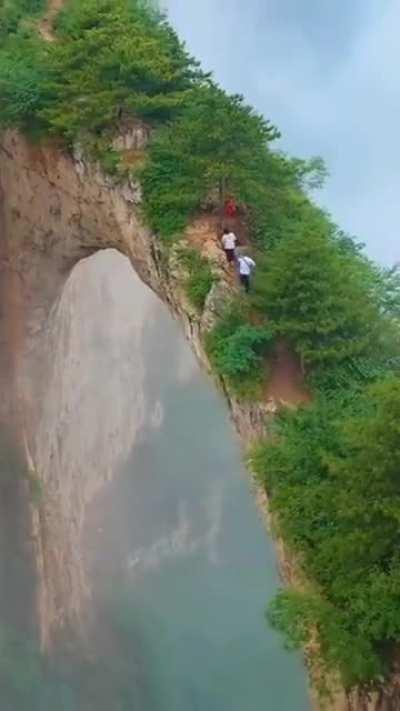 This limestone bridge in China.