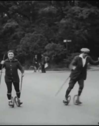 Rollerblading in 1923