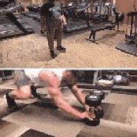 Jack Black attempting Chris Hemsworth's workout