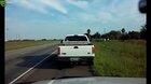 Police pulls over pick-up truck