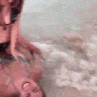 Playing in the water