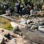 Aftermath of an Indian fighter jet being taken down in Pakistan. The pilot is alive, and has also done an interview in custody.