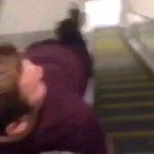 WCGW if I try to impress this girl by sitting on the handrail of this escalator?