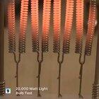 20,000 watt light bulb test