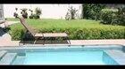 WCGW Stepping on the a chair next to the pool