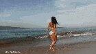 Denise Milani Beach Frolicking