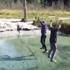 WCGW if I balance on a rope above water with someone...