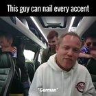 This guy doing accents