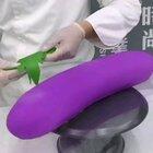 The thick fondant. The flaccid eggplant in the center. The way he just starts double fisting handfuls of it.