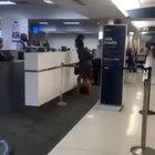 Lady freaks out on JetBlue staff.