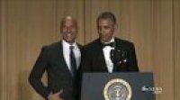 Throwback to when Obama invited his anger translator Luther up on stage with him at the 2015 White House Correspondents' Dinner