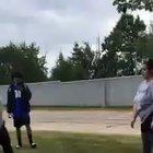 Two fat ladies fight over bag of chips