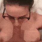 Busting a load on my gfâs glasses (original content)