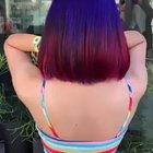 The way her hair is coloured.