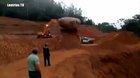 Boulder Falling Into Body Of Water