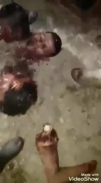 WARNING : SUPER DUPER NSFW. This video of people being dismembered has been circulating around the past few days. Some says it's the military some says it's kia. Can anyone translate what is being said? Only the last part was in Burmese.