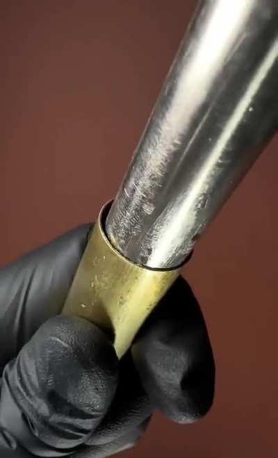 Reloading brass shotgun shells.