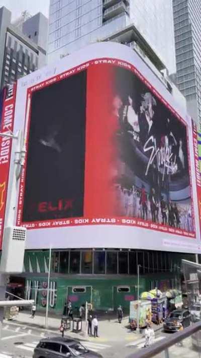 210621 Whosfan 1st Anniversary NY Times Square Free Ad Voting - Stray Kids ad at Times Square, NYC