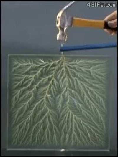 Passing electricity through acrylic to make a Lichtenberg Figure