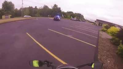 MC tries to run motorcyclist out of his lane. Gets well deserved karma.