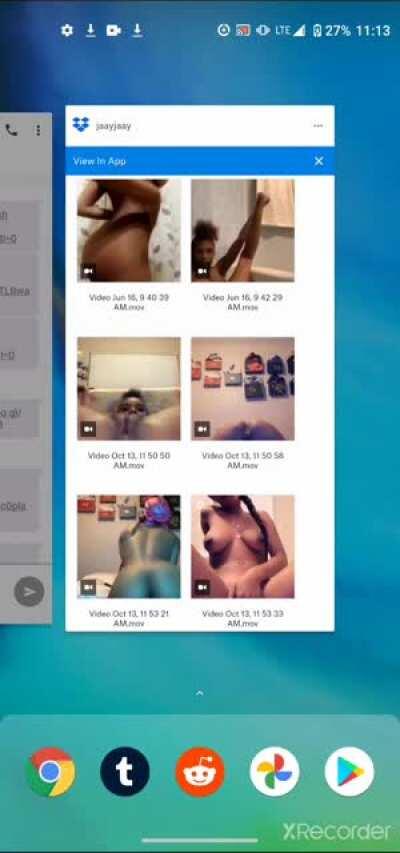 Guapinessejay got so many videos of herself😂 first teen in history to make her own dropbox