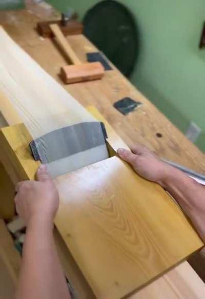 Slicing wood thinner than paper