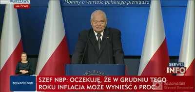 Tymczasem na konferencji Prezesa Narodowego Banku państwa, które chciałoby uchodzić za poważne