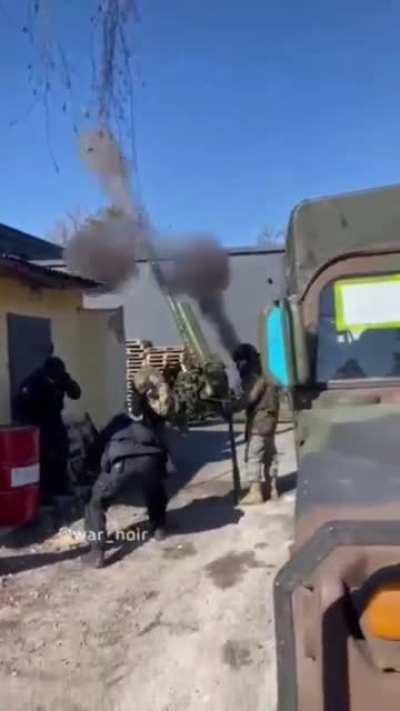 Tatar/Crimean combatants of &quot;Crimea Battalion&quot; attacking Russian Positions.