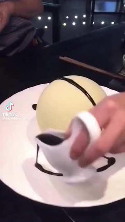 The way this chocolate sphere melts