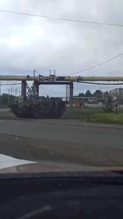 RU POV - An Unknown Heavy Tracked APC on a Tank Chassis at UralVagonZavod - July 2024