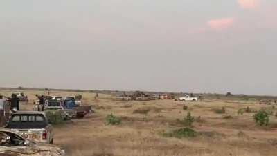 A mob of RSF and allied tribesmen storm a Sudanese Army base in Darfur