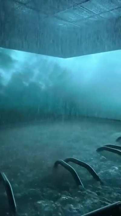 This storm-themed spa room