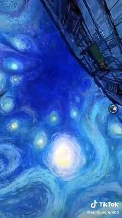 Inside The Starry Night painting.