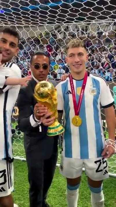 Salt Bae trying to be cool at the World Cup