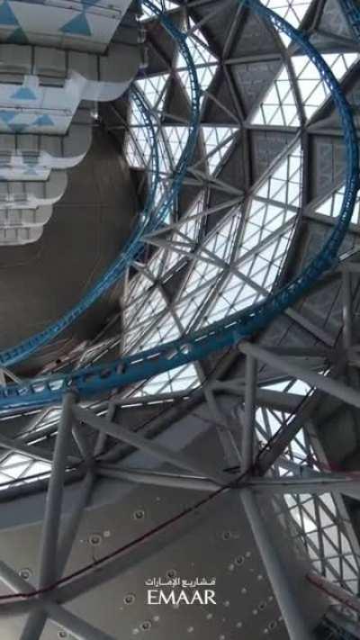 Intamin's [Unknown, Dubai Hills Mall] indoor coaster, polercoaster vibes are strong here